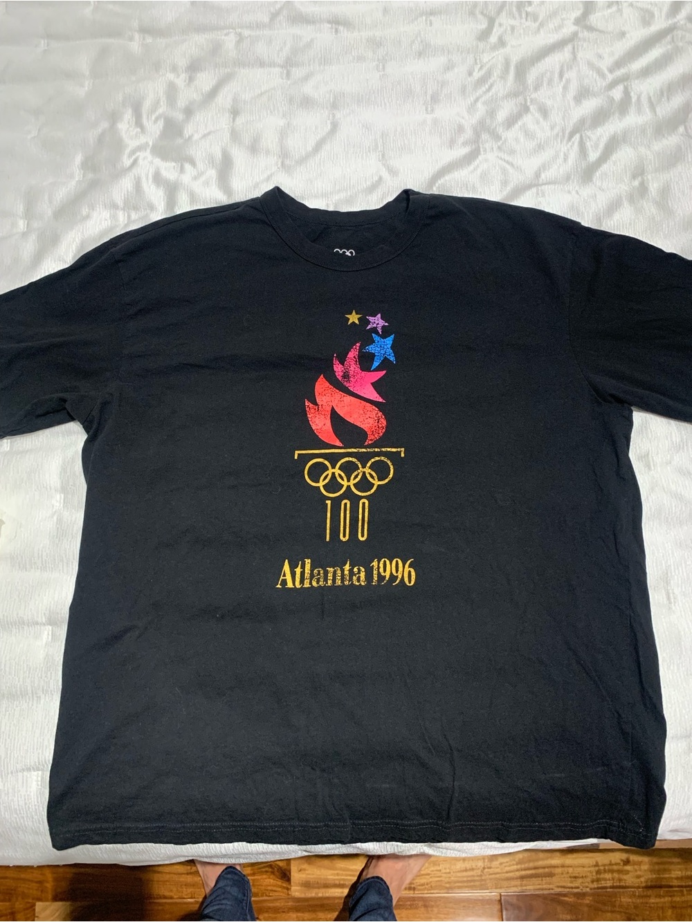 Mens XL 1996 Atlanta Olympics Heritage Commemorative Cotton T Shirt
